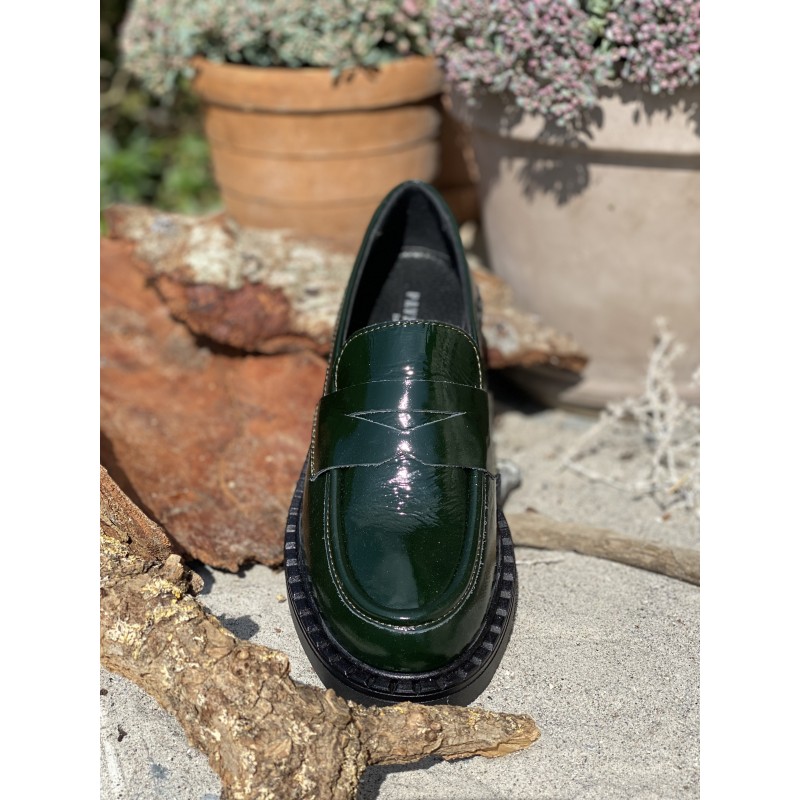 Nayeli Loafers Green Patent