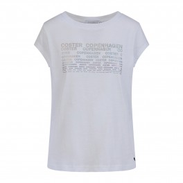 CosterCopenhagenTshirtWithCosterPrintCapSleeveWhite-20