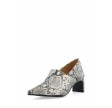 Medina Bianco Rowe Heel Step Down Mule White Snake