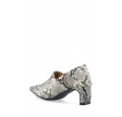 Medina Bianco Rowe Heel Step Down Mule White Snake