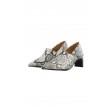 Medina Bianco Rowe Heel Step Down Mule White Snake