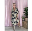 Black Colour Luna SS Kaftan Tunic Black Lotus