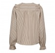 Co'Couture Sigga Stripe Smock Frill Blouse Powder