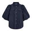 Co'Couture Sebi Stripe Puff Shirt Navy