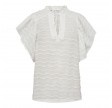 Co'Couture Waveding Frill Top Offwhite