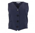 Continue Bobby Velvet Vest Blue