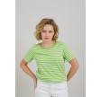 Coster Copenhagen T-shirt With Stripes Flashy Green Stripe