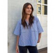 Depeche Beate Blouse Blue Yarndye Stripe