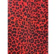 Depeche Kylie Loose Pants Full Length Red Animal Print