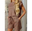 Liberté Alma Shorts Brown Stripe