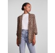 Pieces Bosella 3/4 Printed Blazer NOOS Natural/Leo