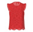 Pieces Vilde SL Top NOOS Poppy Red