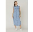 Sisters Point Osa Long Dress Light Blue Wash