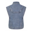 Y.A.S Daisy SL Denim Waistcoat Light Blue Denim