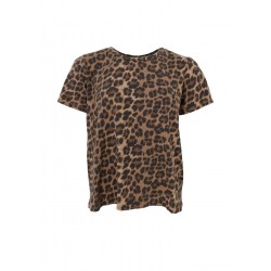 Black Colour Zelda S/S Leo T-shirt Leopard