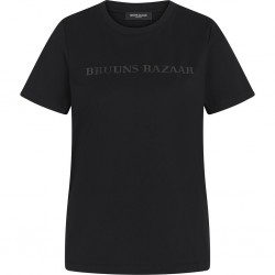 Bruuns Bazaar Carla Logo Tee Black