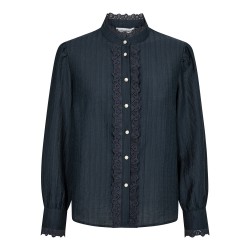 Co'Couture Angie Anglaise Shirt Navy