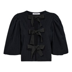 Co'Couture Pin Wide Bow Blouse Black