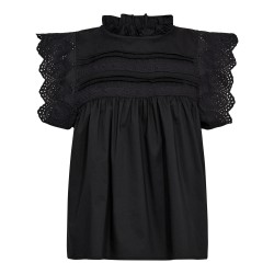 Co'Couture Tia Anglaise Top Black