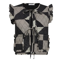 Co'Couture Patchie Quilt Vest Ink