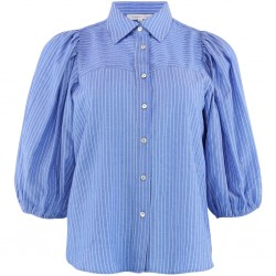 Continue Alicia Blouse Medium Blue Stripe