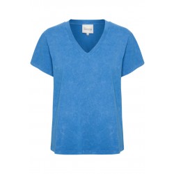 My Essential Wardrobe Hanne V-neck Tee Delft Blue