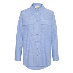 My Essential Wardrobe Skye Shirt Delft Blue Striped