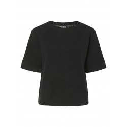 Pieces Mikela SS O-Neck Knit MM Black