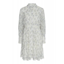 Y.A.S Asta LS Lace Dress Show Star White/Asta Print